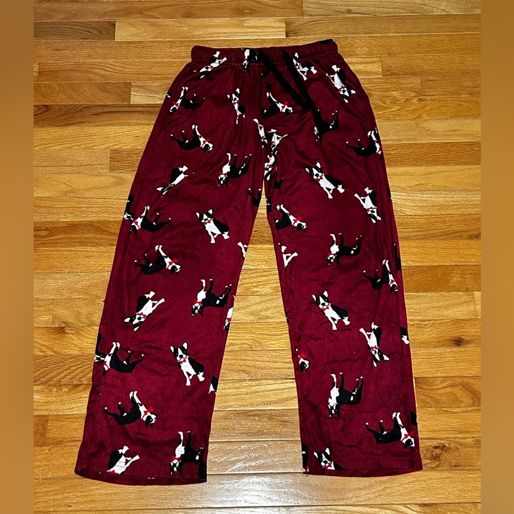 small dog pattern pajama pants